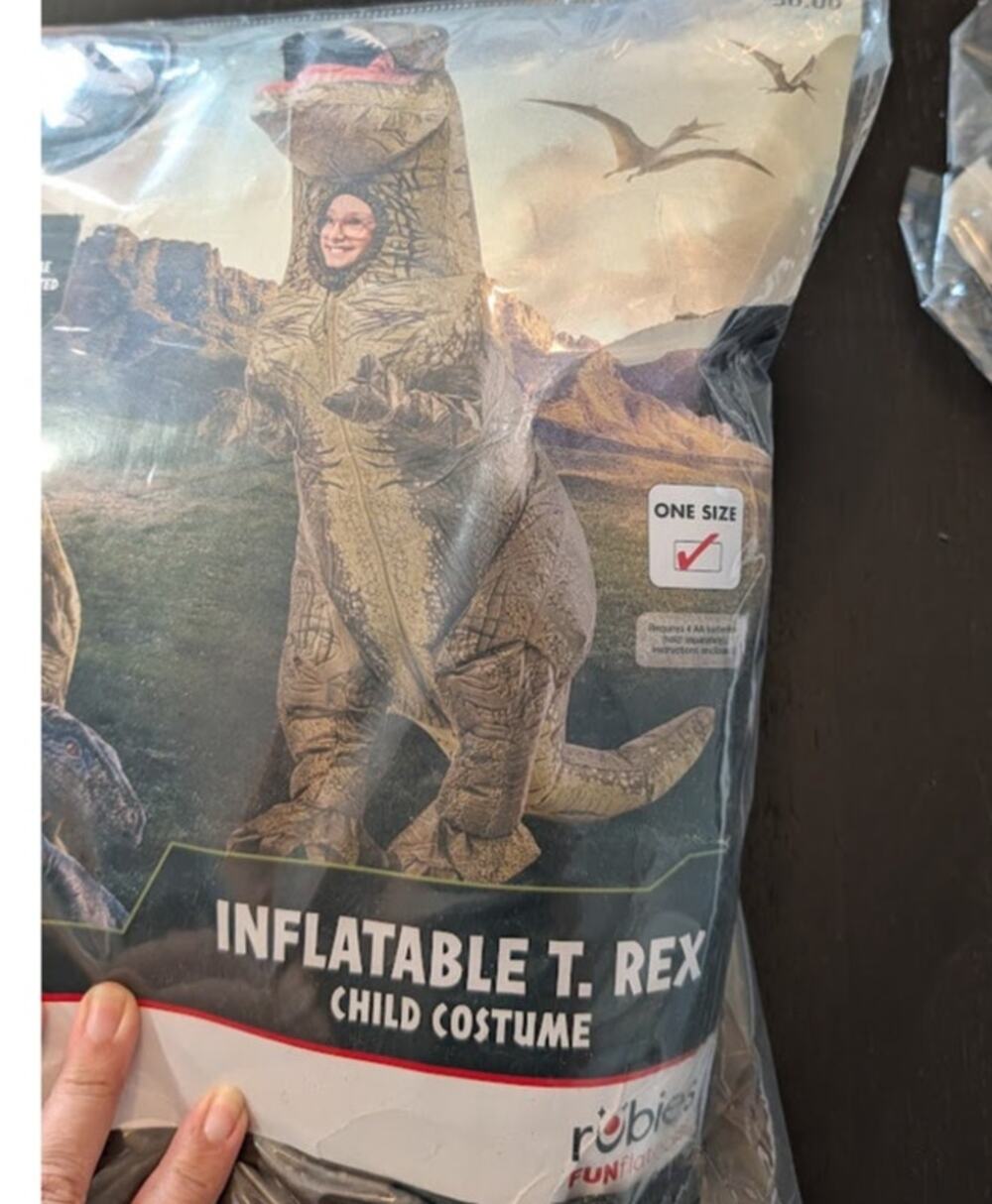 T-Rex Child Costume Inflatable